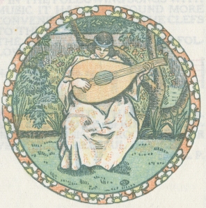 [4] Detail of illustration by Lucien Pissaro from Songs by Ben Jonson, Eragny Press, 1906. 